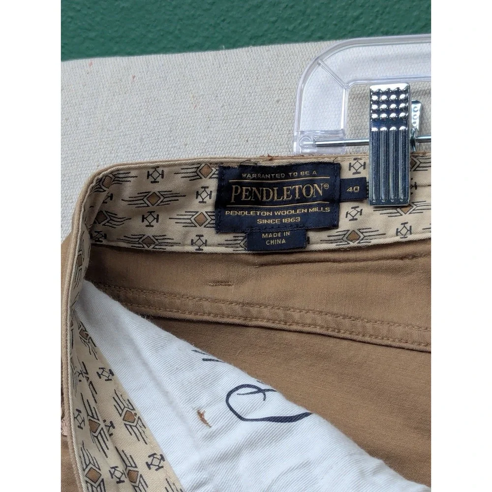 Pendleton Tan Workwear Pants Mens 40x32 Western Chino Canvas Cotton‎
